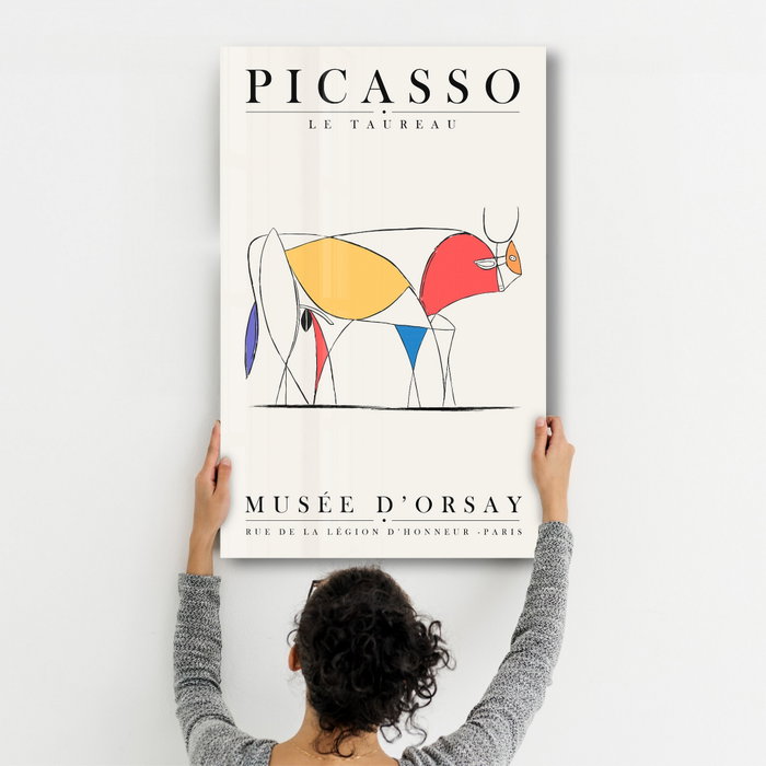 Wallity Pintura Decorativa de Vidrio Templado Multicolor 35 x 55 cm
